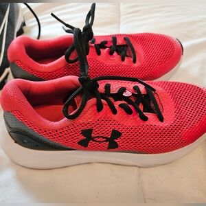 Red UnderArmor Youth size 4.5